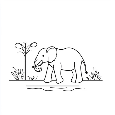 Generate simple coloring page from any object or animal image