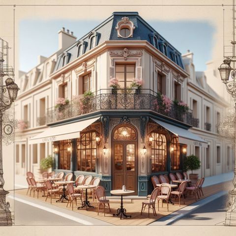  Parisian café image