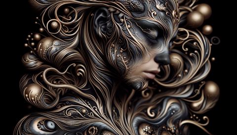 create human by juliane schreiner in the style of intricate... image
