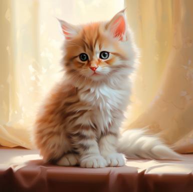 Cute orange kitten image