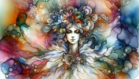 Create a hyper-detailed ethereal Bohemian female named... image