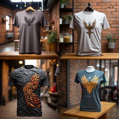 Т-shirt design phoenix rising image